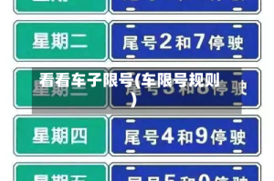 看看车子限号(车限号规则)