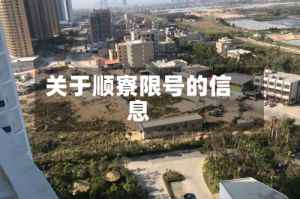 关于顺寮限号的信息