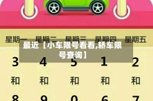 最近【小车限号看看,轿车限号查询】
