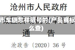 沧州市车辆怎样限号的(产品商标怎么查)