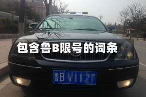 包含鲁B限号的词条