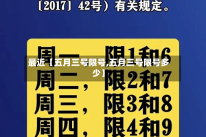 最近【五月三号限号,五月三号限号多少】