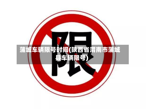 蒲城车辆限号时间(陕西省渭南市蒲城县车辆限号)-第3张图片