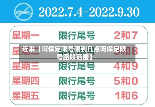 近来【啊保定限号限到几点呀保定限号路段范围】-第3张图片