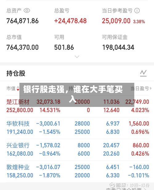 银行股走强，谁在大手笔买入-第2张图片