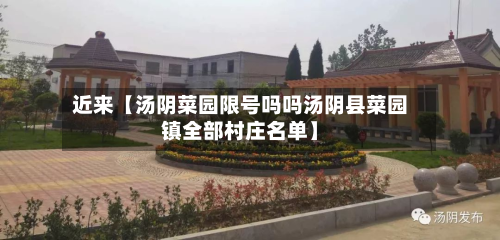 近来【汤阴菜园限号吗吗汤阴县菜园镇全部村庄名单】-第1张图片