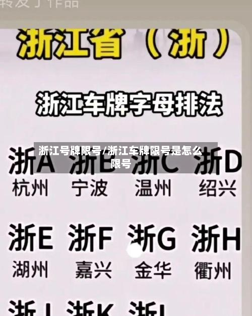 浙江号牌限号/浙江车牌限号是怎么限号-第2张图片