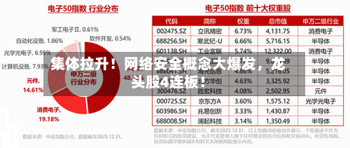 集体拉升！网络安全概念大爆发，龙头股4连板！-第1张图片
